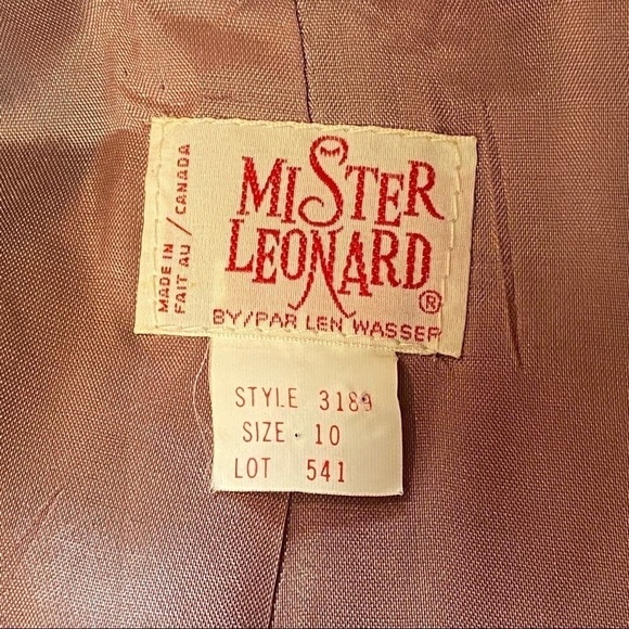 Vintage Mister Leonard Pure Virgin Wool Jacket Coat Dark Academia Gray Size 10 - Picture 12 of 14